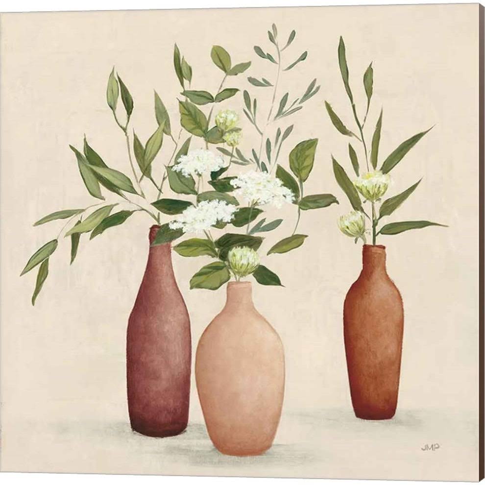 2 Piece Canvas Art Set, 14 x 14, Green Z35034