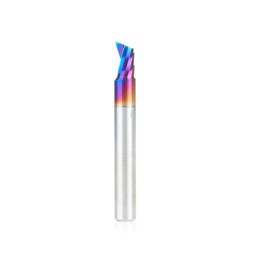 Solid Carbide Spiral CNC Router Bit O-Flute Up-Cut 1/32 Dia x 3/16 x 1/4 Shank x 2 Inch Long K23029