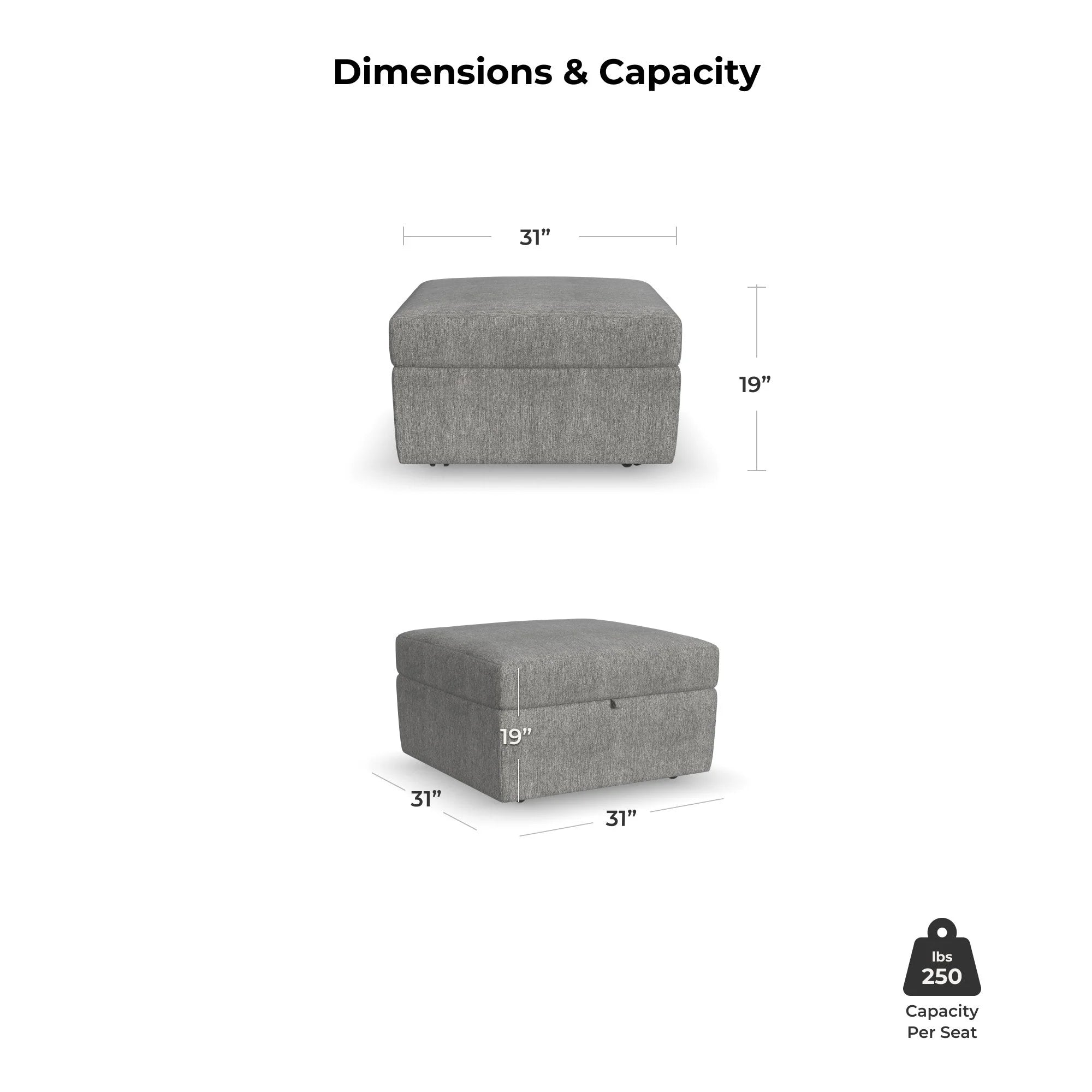 Pebble Ottoman with Storage O960