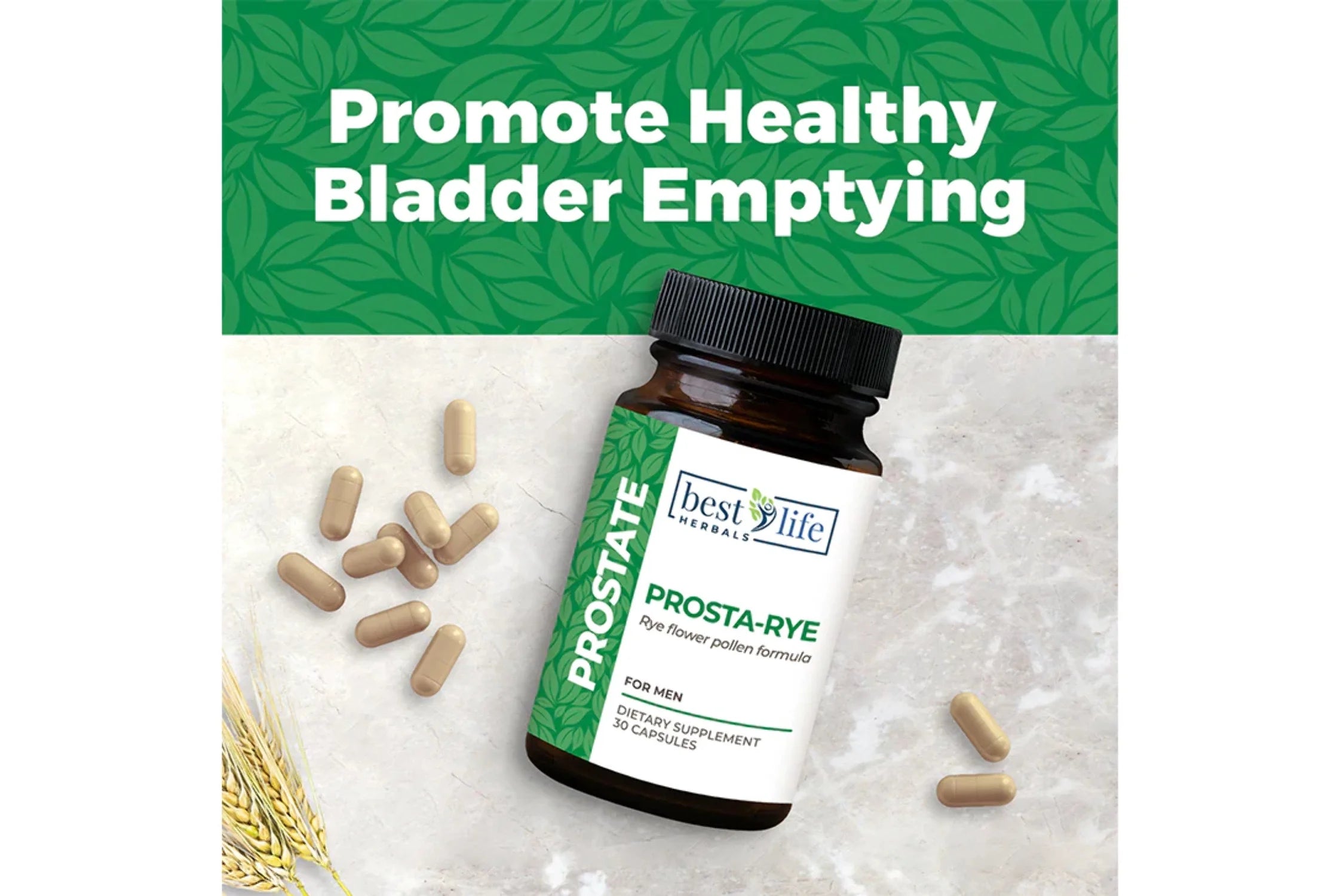 Prostate Supplement, 2 Bottles, 60 Capsules O392054