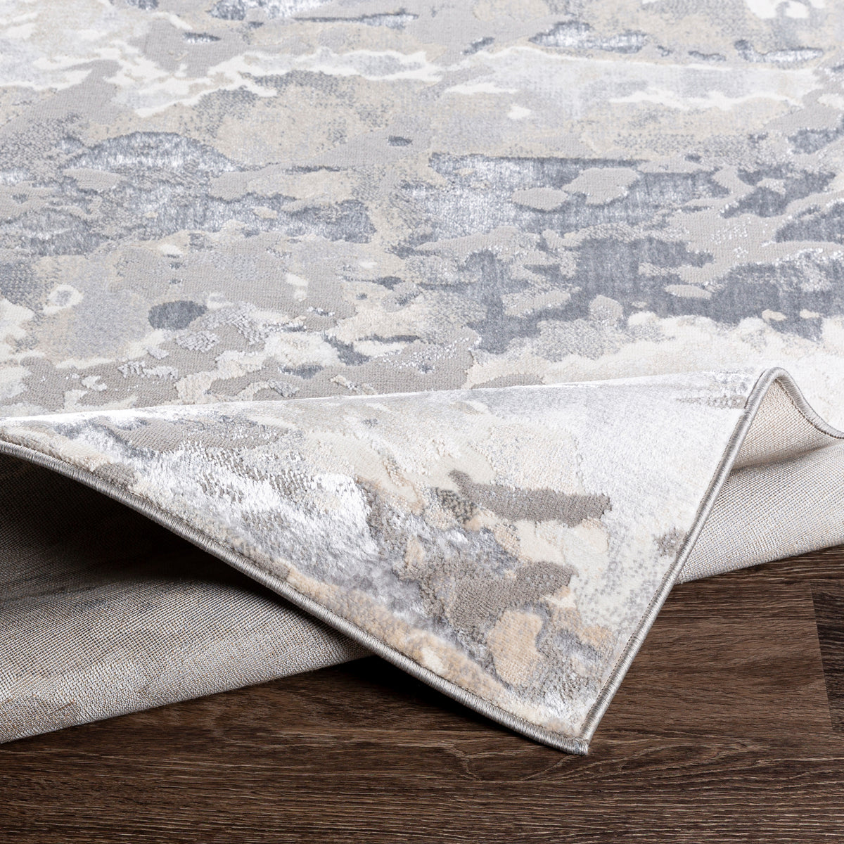 Gray 6'7" x 9'2" Rectangle Area Rug R24760