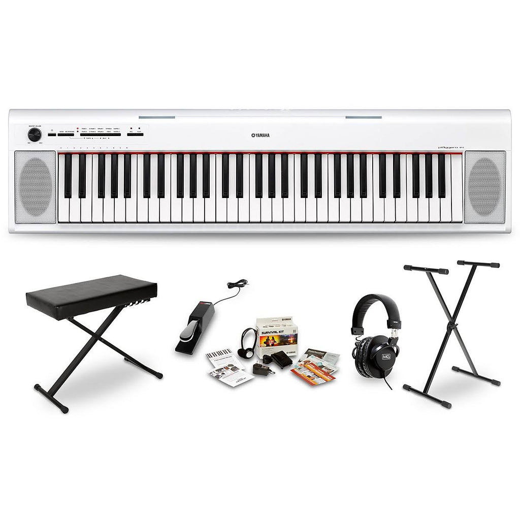 White Portable Keyboard Package A570