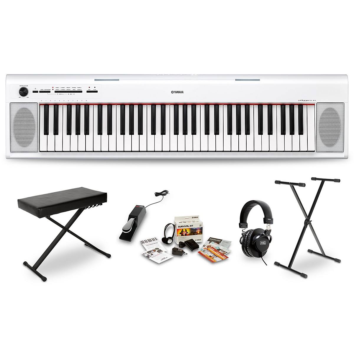 White Portable Keyboard Package A570