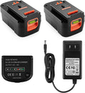 2Pack 3.0Ah Lithium Replacement Battery for Black and Decker 18 Volt Battery V13635