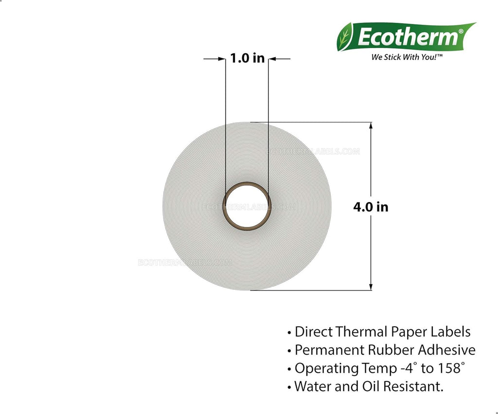 2x1 Thermal Labels Paper Stickers 1310 Per Roll 12 Rolls Direct Thermal U1265