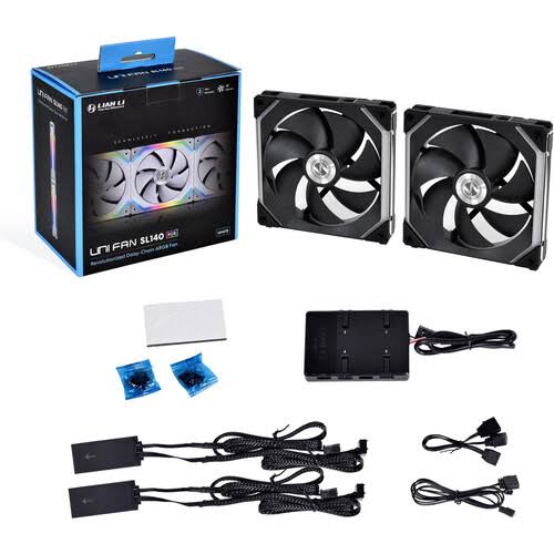140mm LED RGB Case Fan 2-Pack with Controller T716179