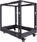 12U 4-Post Open Frame Server Rack Black H3791