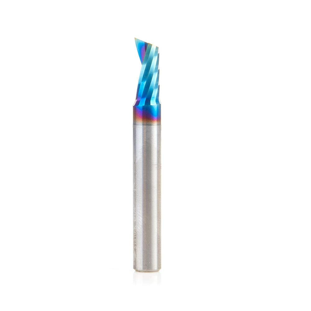 Solid Carbide Spiral CNC Router Bit O-Flute Up-Cut 1/32 Dia x 3/16 x 1/4 Shank x 2 Inch Long K23029
