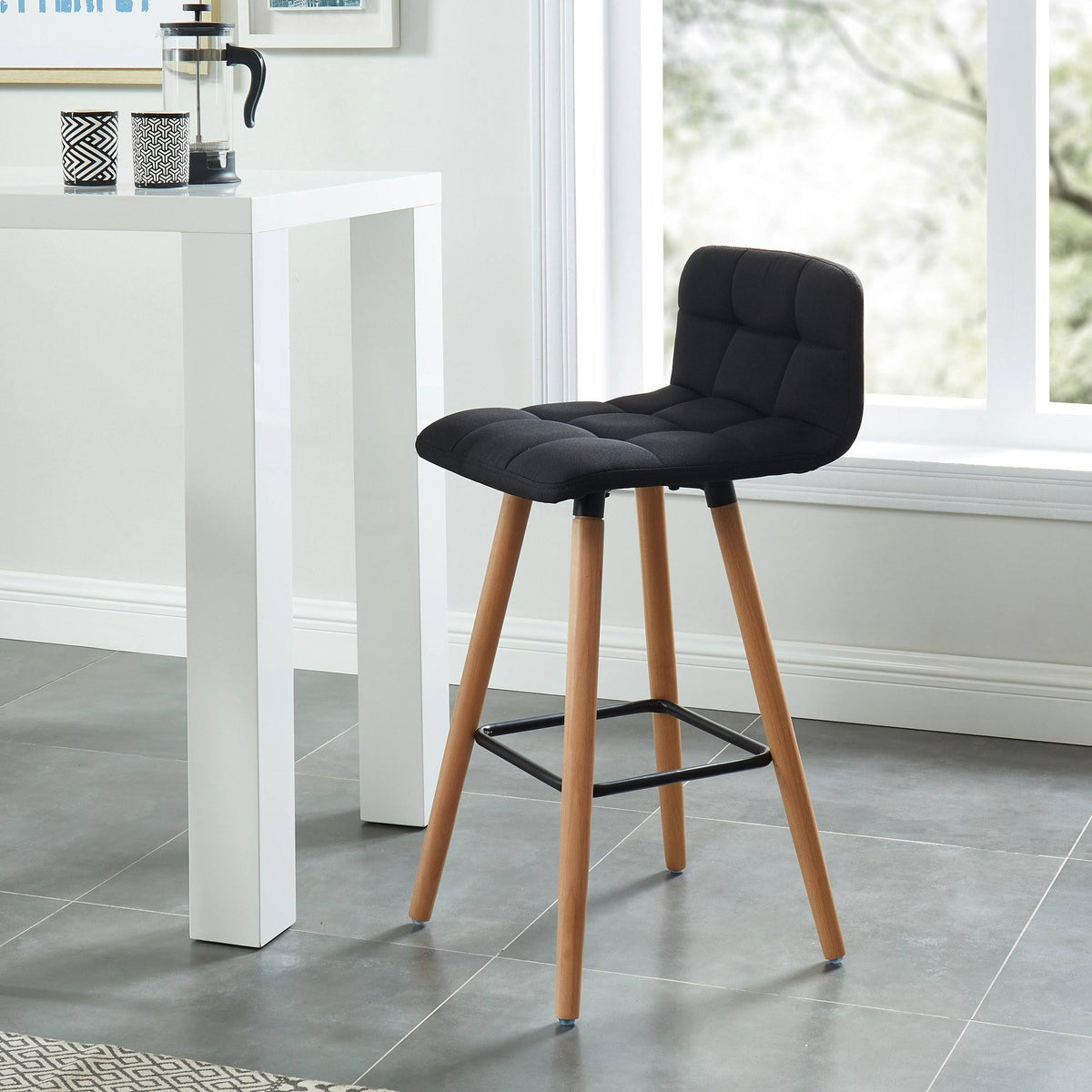 Black Counter Stool Set of 2 H474