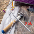 50 Pack 7inch Aluminum Tent Pegs for Camping Q136127