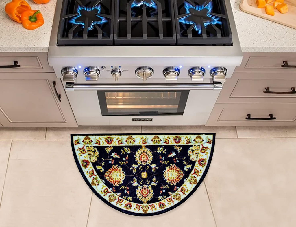Half Circle Non Slip Fireplace Hearth Rug (2'2"x 3'3") R312933