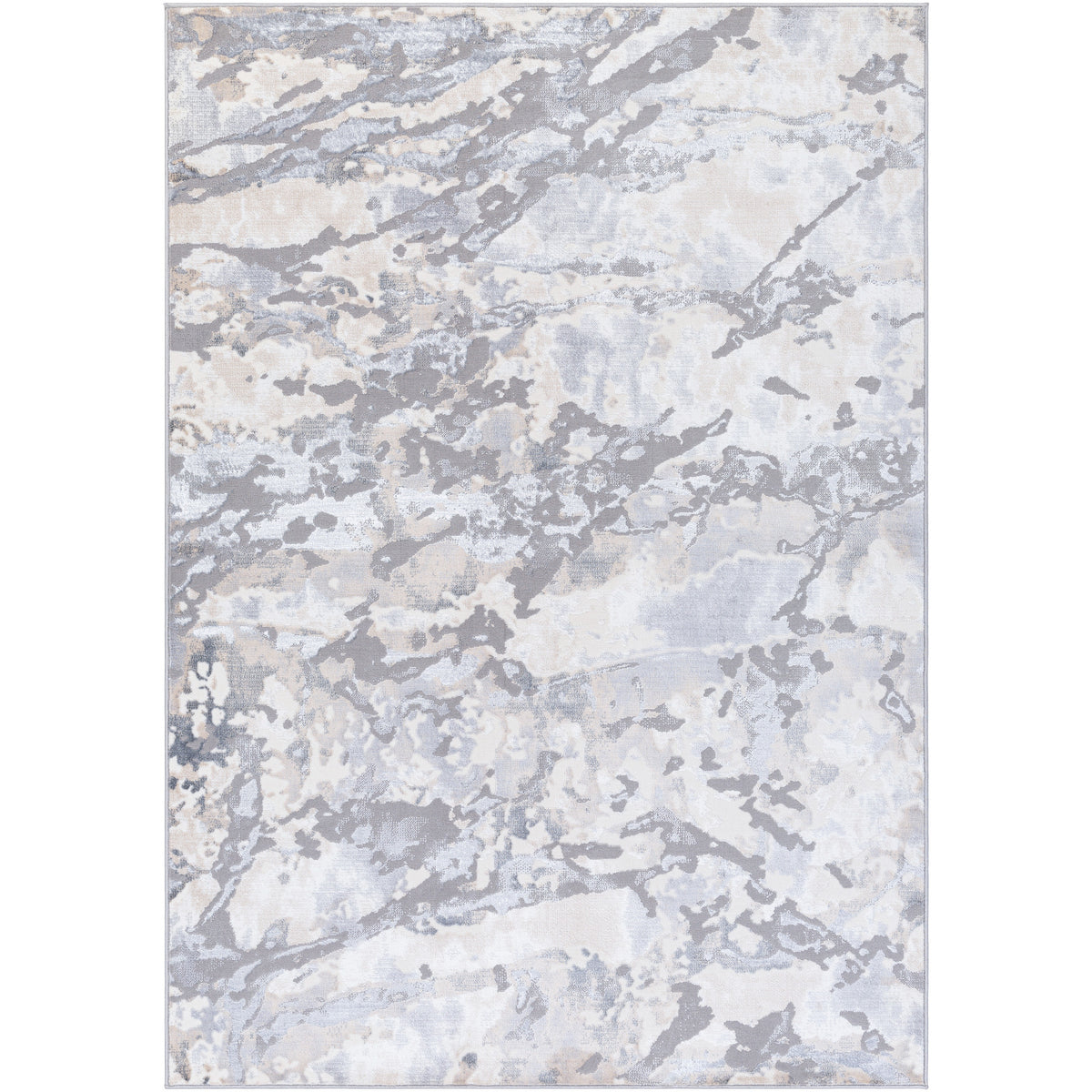 Gray 6'7" x 9'2" Rectangle Area Rug R24760