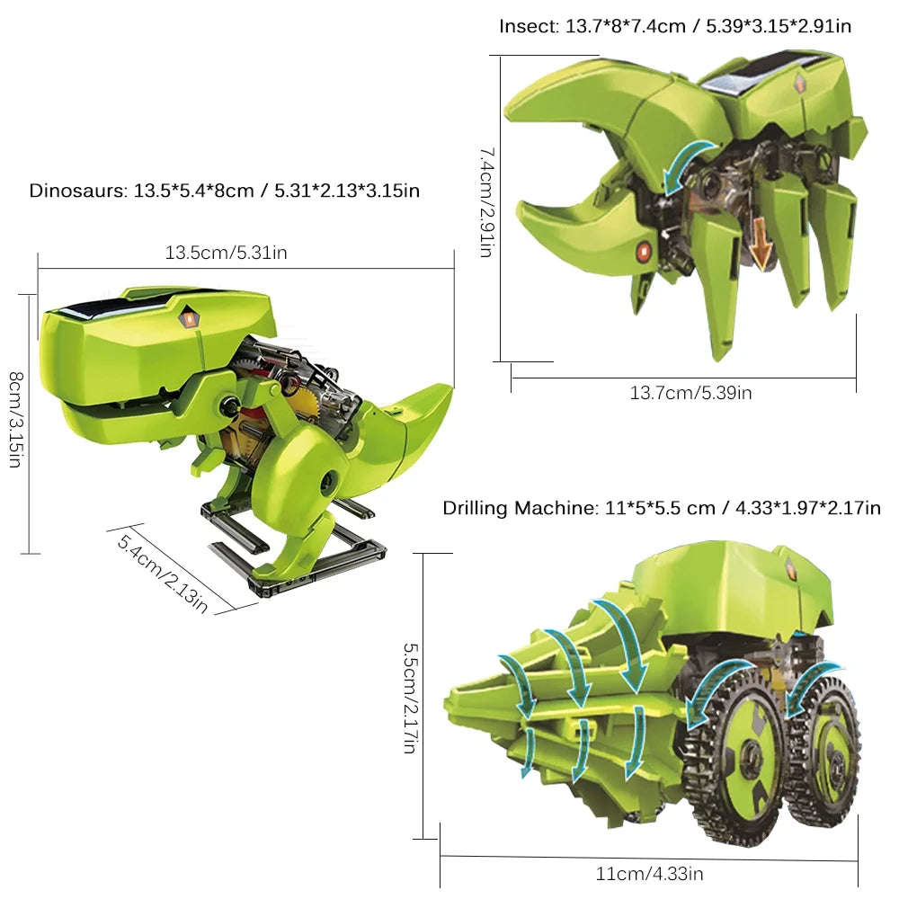 3 in 1 Solar Powered Robot Toy Set with STEM Science Experiment B6826