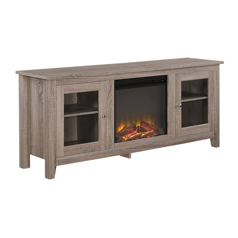 58x22 Wide TV Stand Media Cabinet with Fireplace Y9389