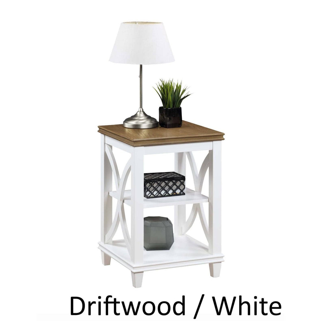 Driftwood / White End Table M451