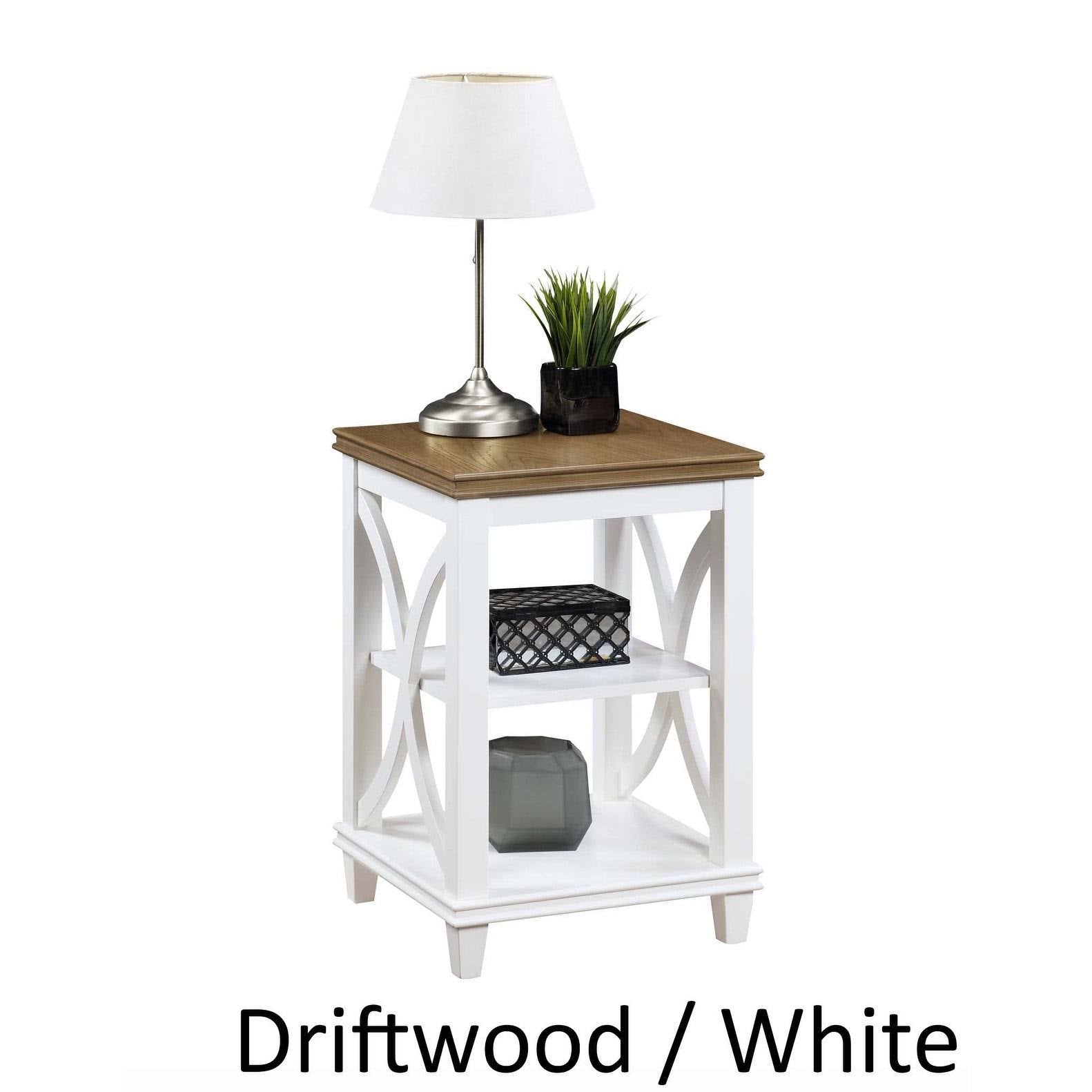 Driftwood / White End Table M451