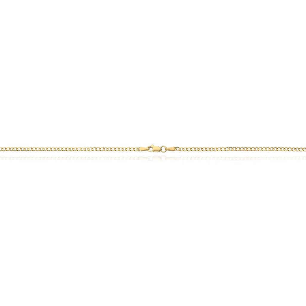 10K Solid Yellow Gold Cuban Curb Link Chain 16" - 26" W167