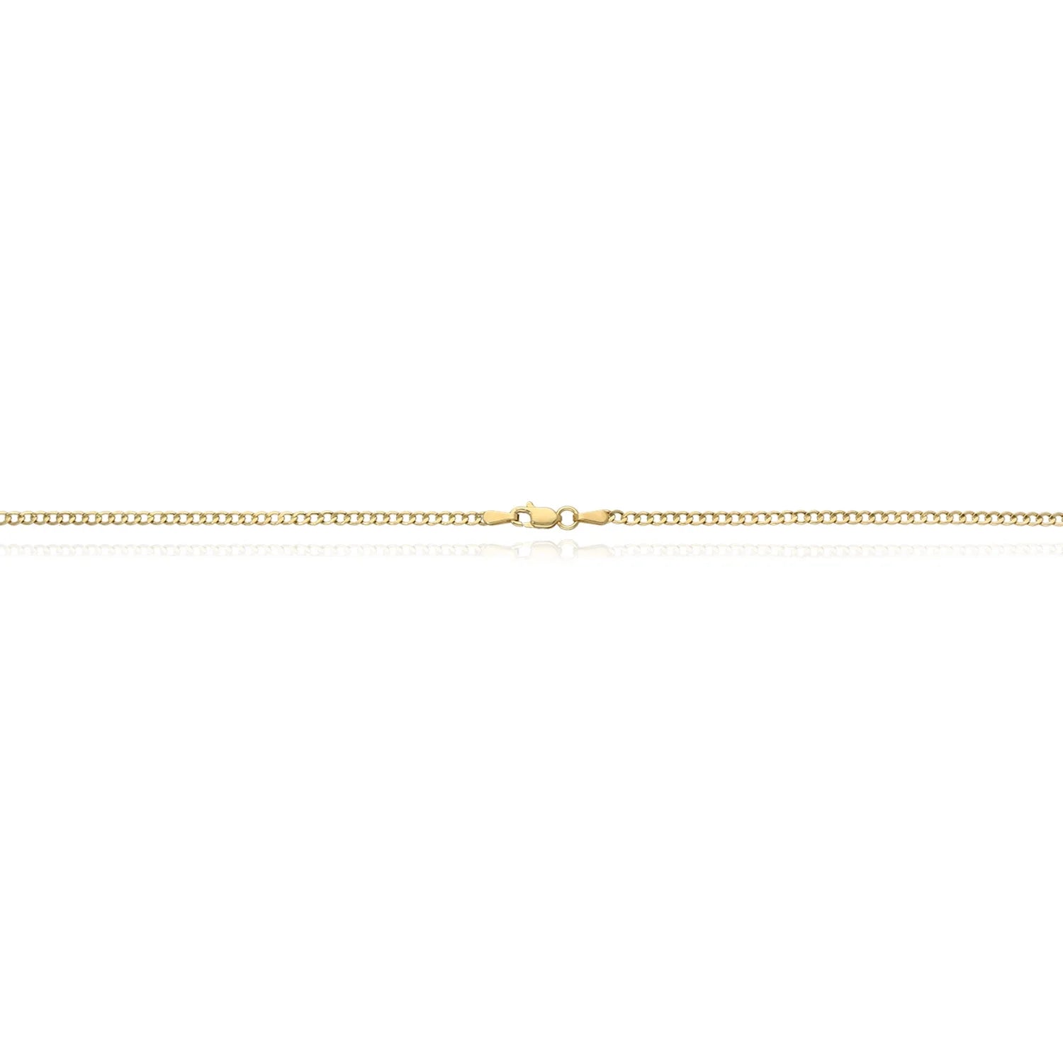 10K Solid Yellow Gold Cuban Curb Link Chain 16" - 26" W167