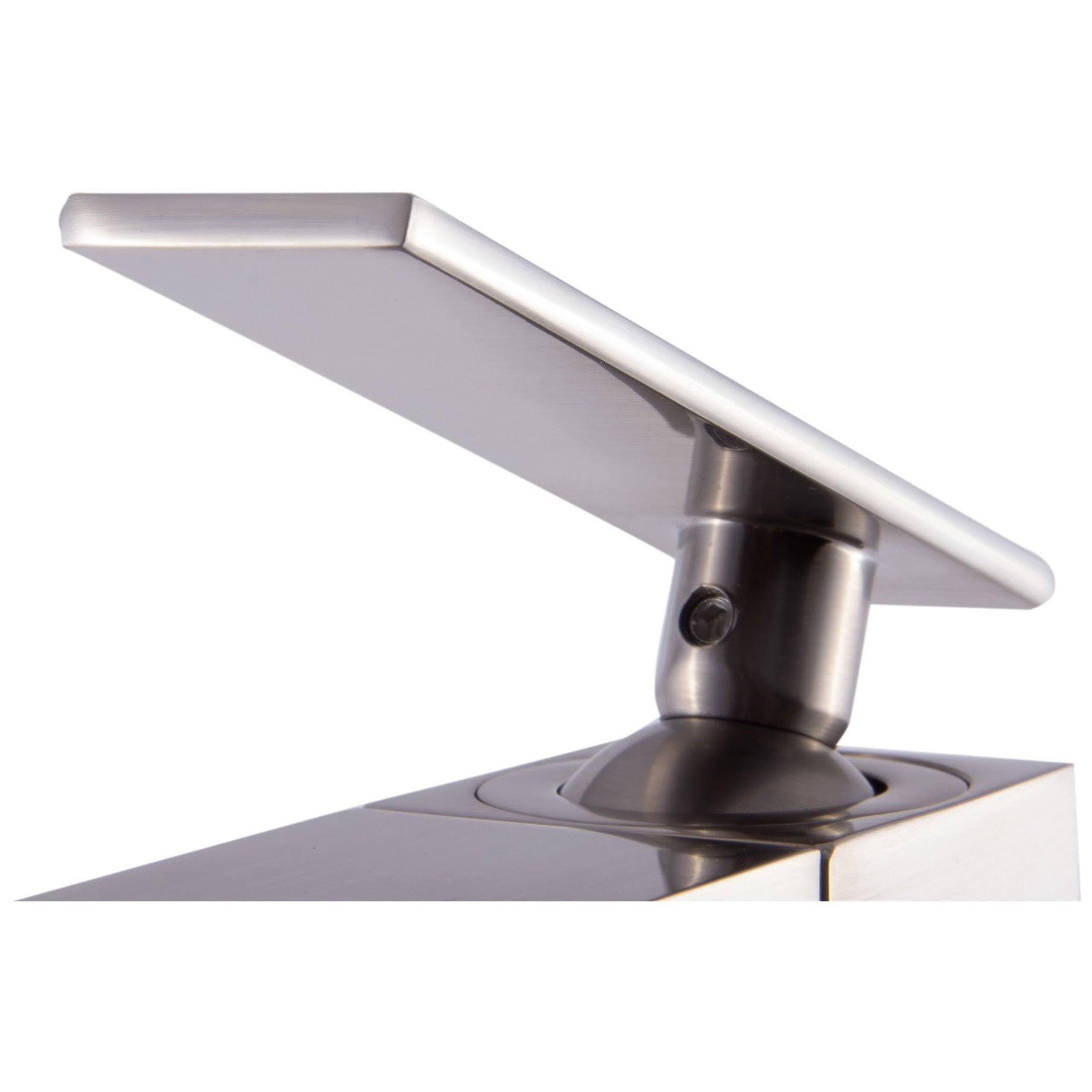 Brushed Nickel Single Hole Tall Waterfall Bathroom Faucet U4034