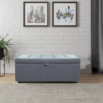 Gray Tufted Rectangle Storage Ottoman J36030
