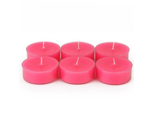144Pcs Hot Pink Tealights D2093