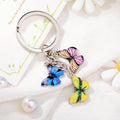 Color Dripping Butterfly Pendant Keychain K2681