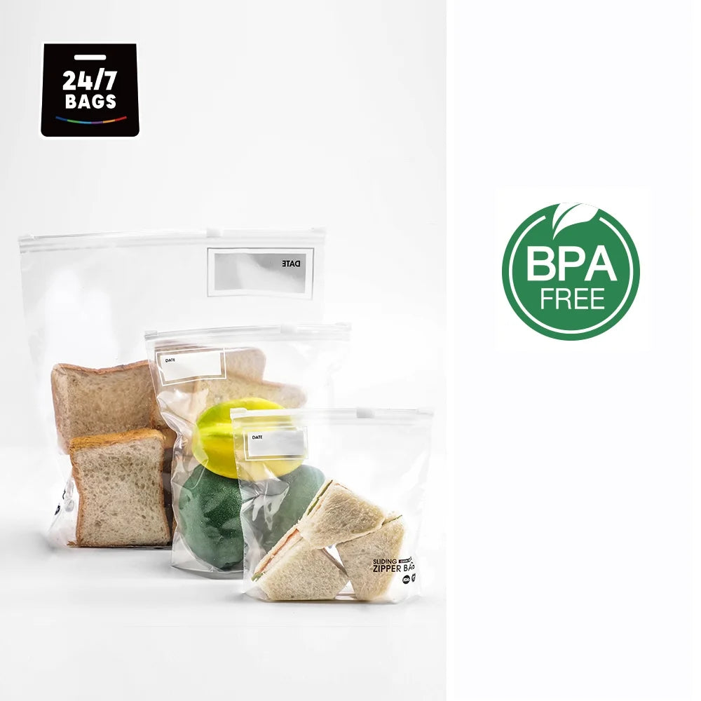 80 Count Slider Storage Bags with Expandable Bottom J81167
