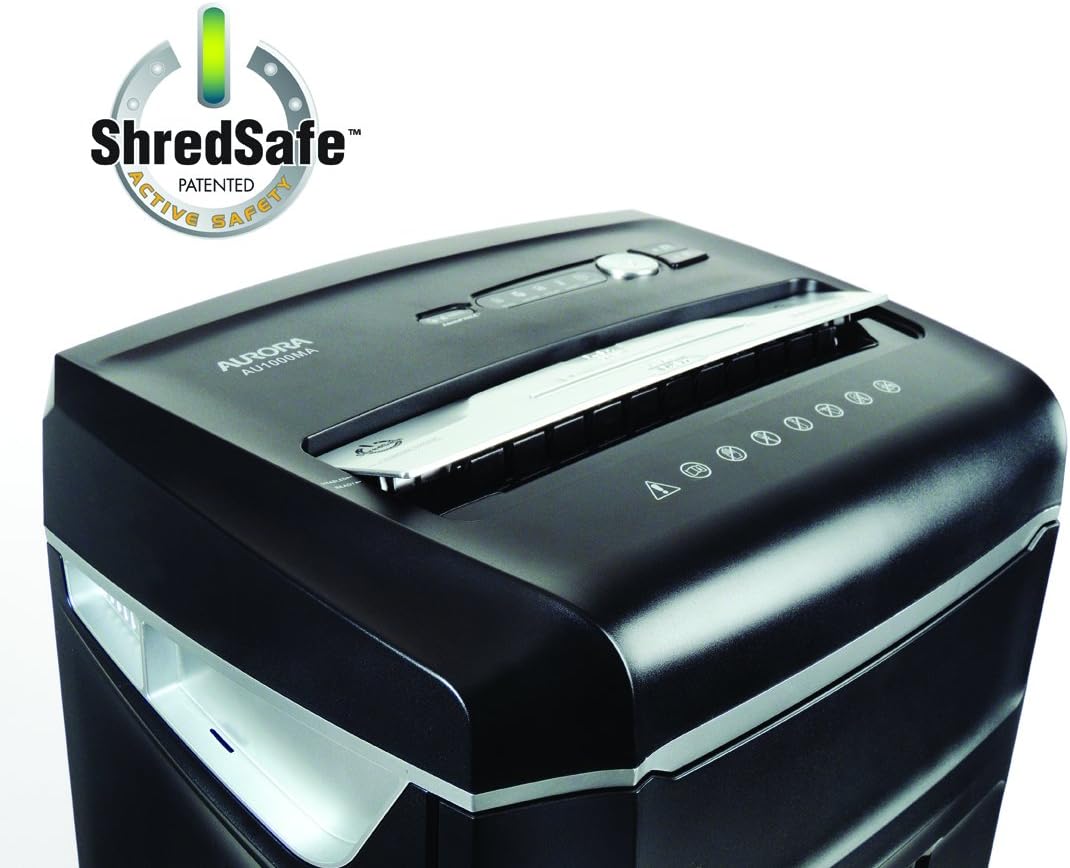 10-Sheet Micro-Cut Paper Shredder with Pull-Out Wastebasket B506