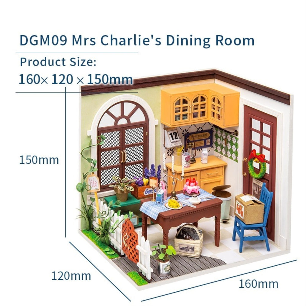 DIY Mrs Charlies Dining Room Miniature Dollhouse Y405