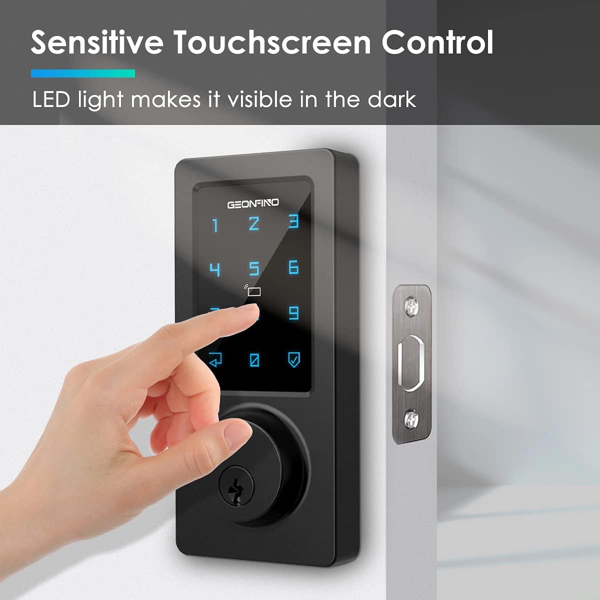 Keyless Entry Smart Deadbolt Lock with Bluetooth App, Electronic Keypad, IC Card, USB, Pack of 2 Z48953
