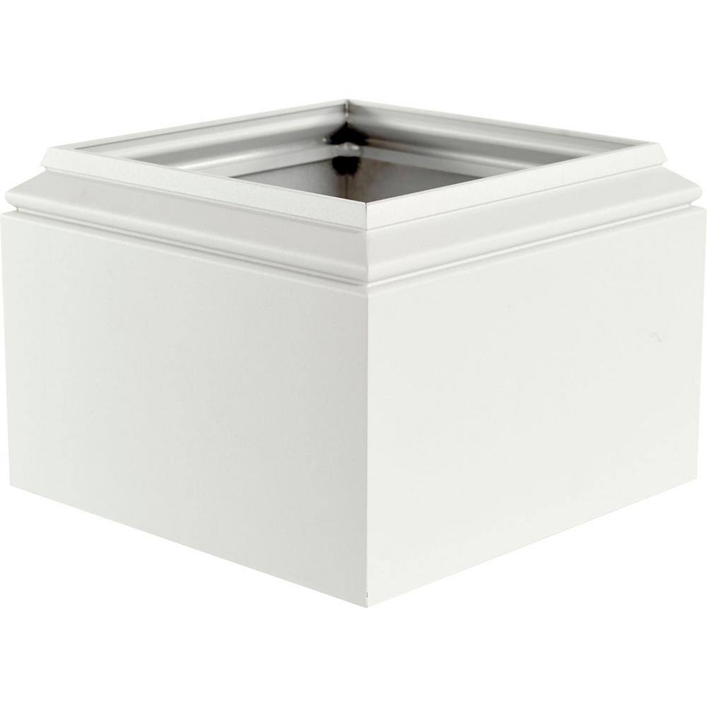6 in. Textured Black Aluminum Column Capital and Base D4369