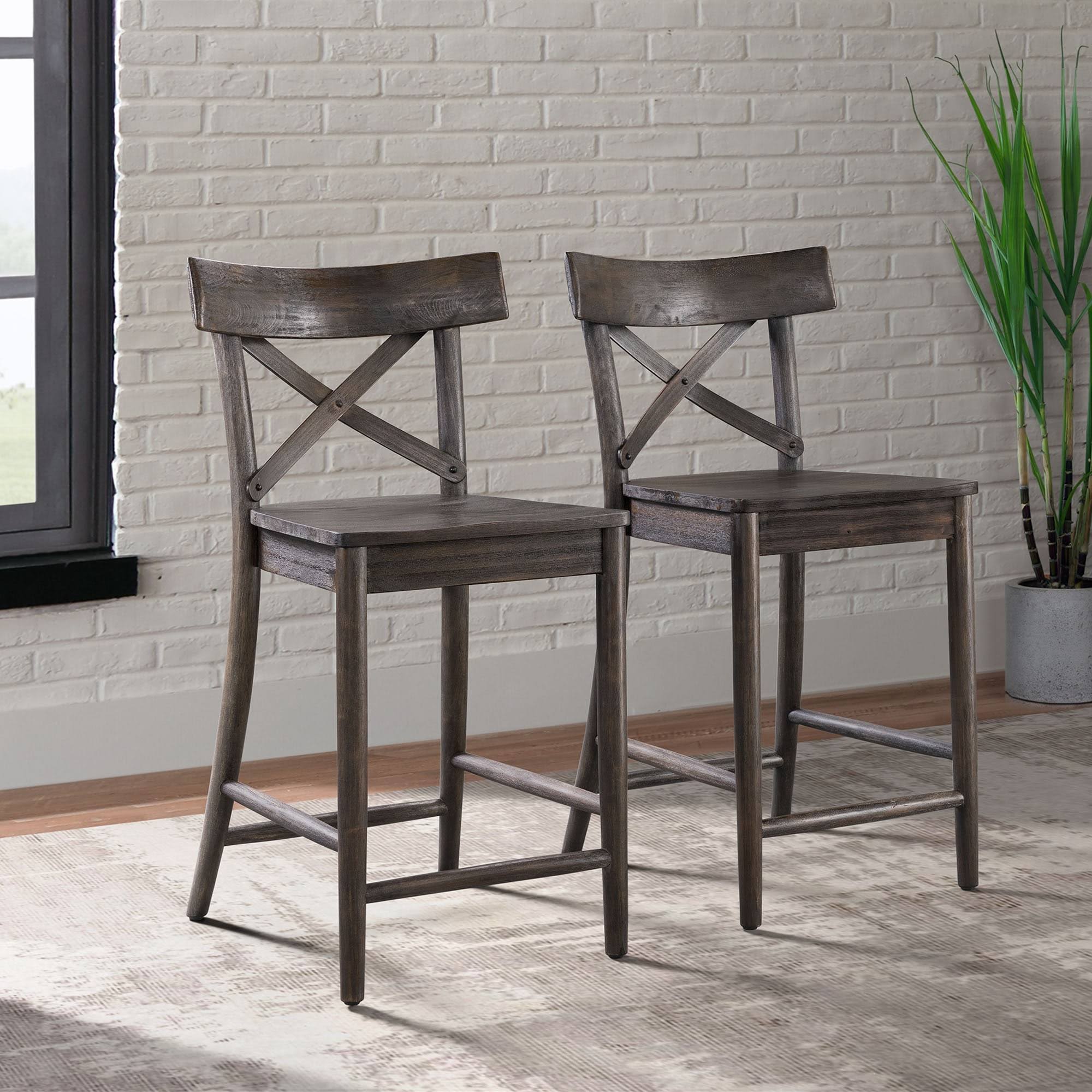Brown 24 inch Counter Height Stool L350