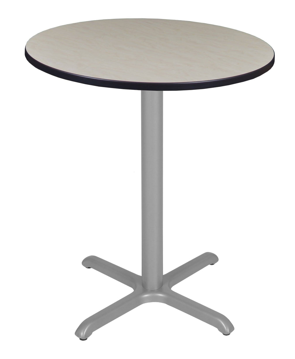 36x22 Round X-Base Table Maple Grey U436