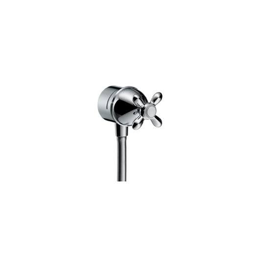 Polished Nickel Wall Outlet with Cross Handle G480600