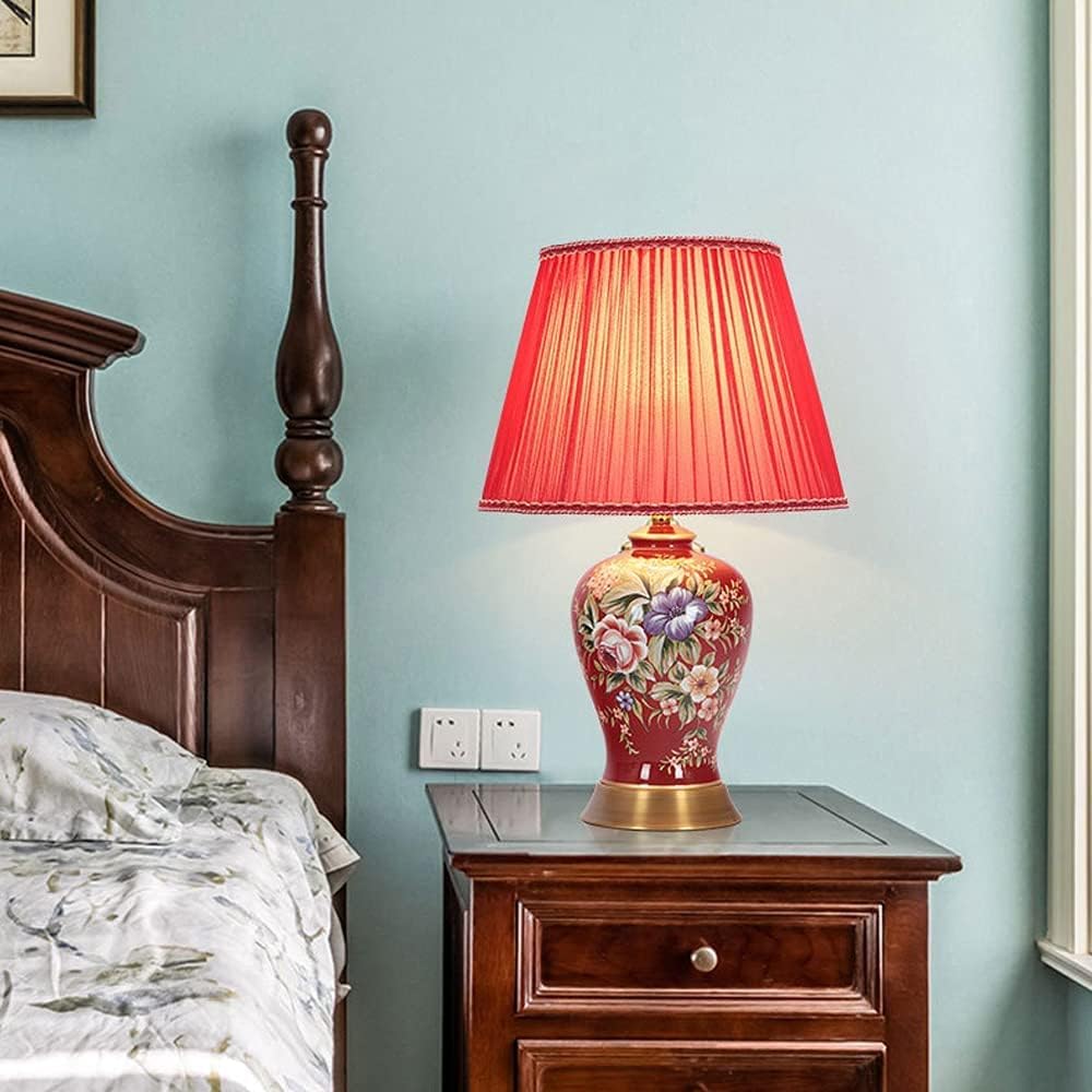 Red Glazed Ceramic Table Lamp K530804