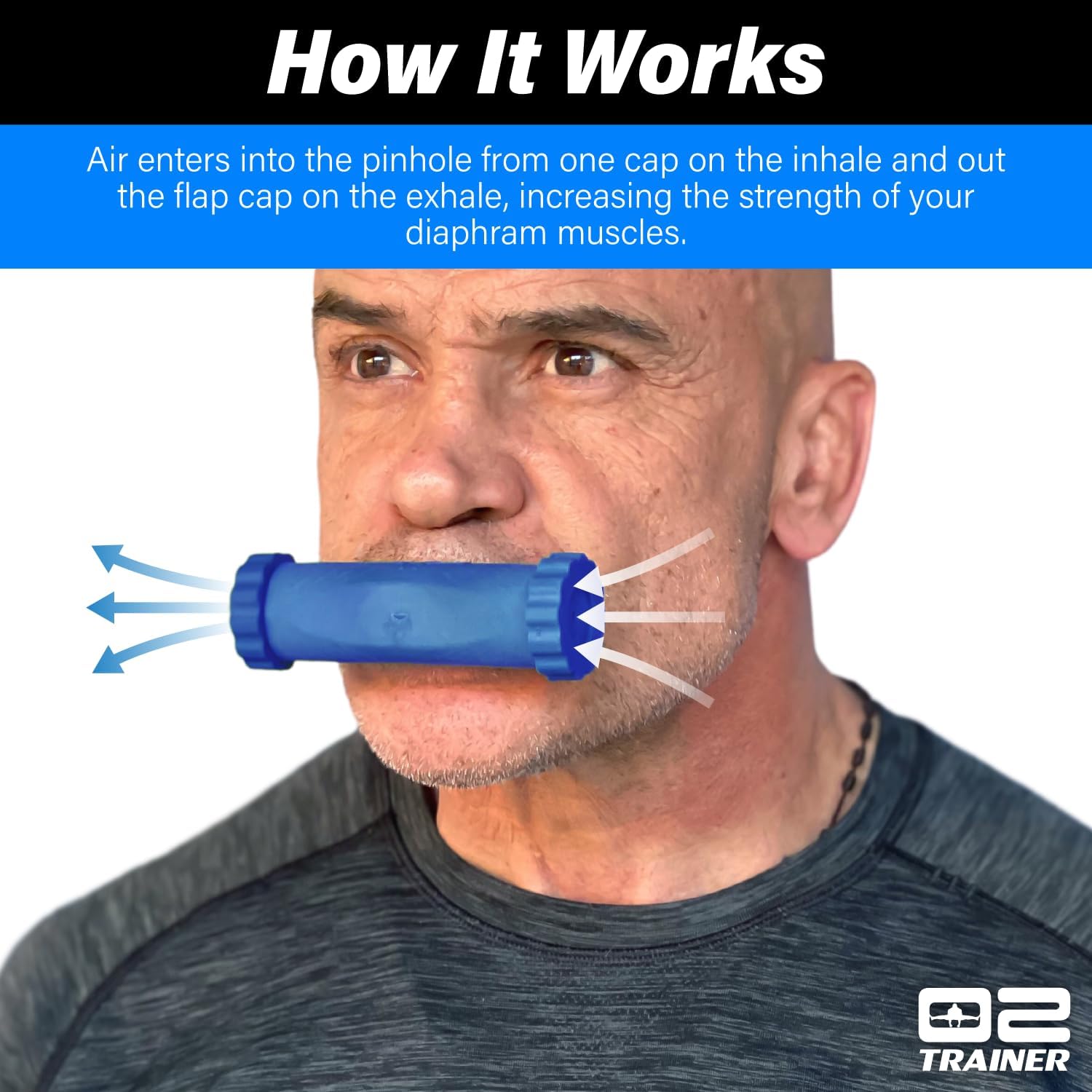Blue Portable Respiratory Training Device B9259