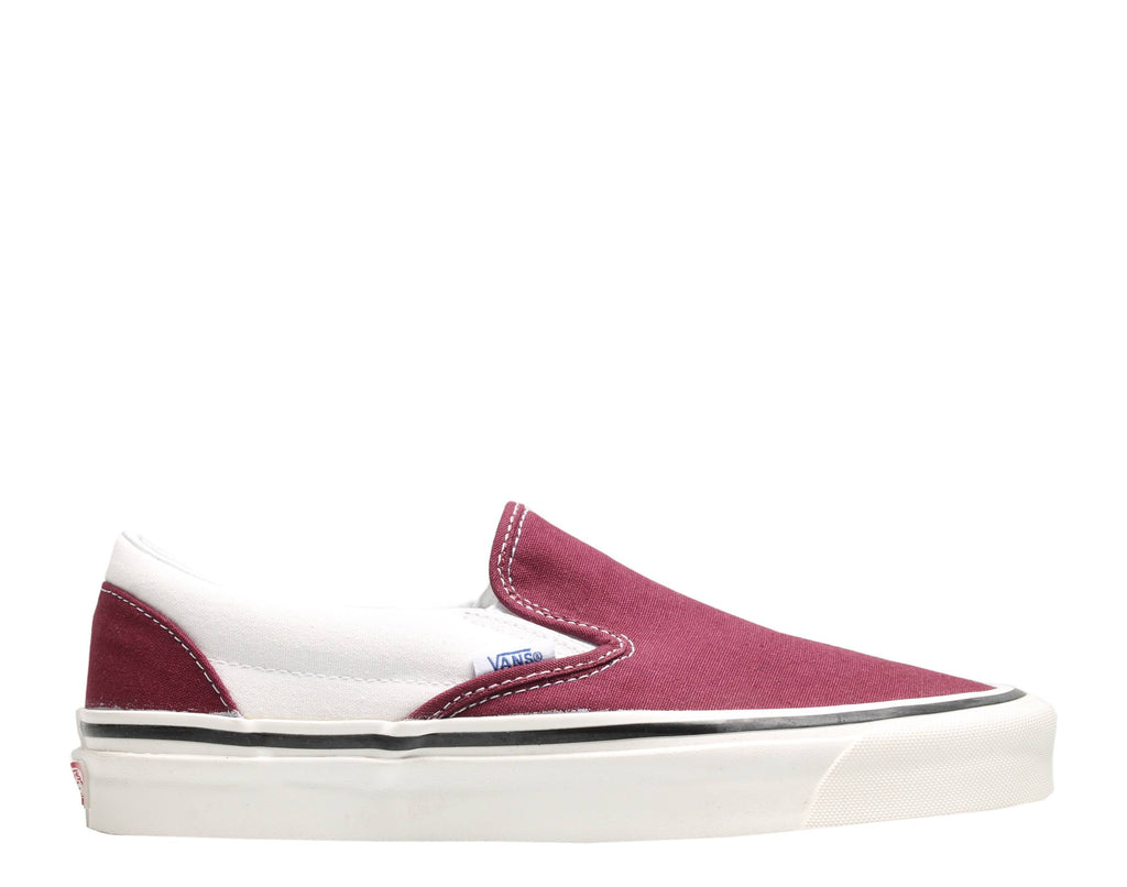 Burgundy White Slip-On Shoes O588896