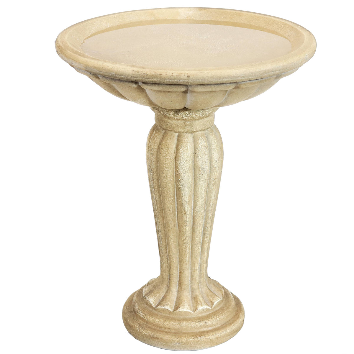Grecian Reinforced Concrete Bird Bath - 16-inch T23086