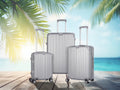 Three-Piece Hard Leather Luggage Set with Lock X633