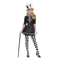 Dark Mad Hatter Adult Women's Costume Fancy Dress MEDIUM 6-8 J448323