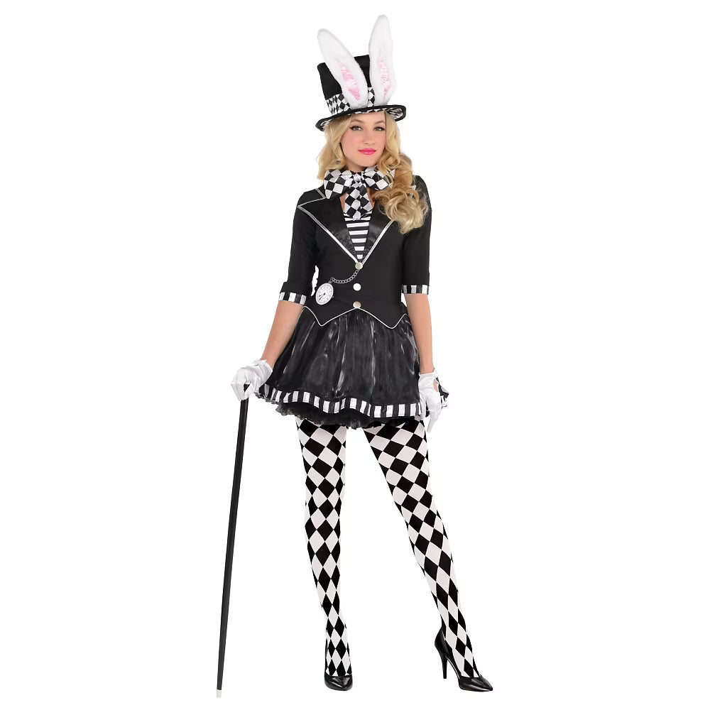 Dark Mad Hatter Adult Women's Costume Fancy Dress MEDIUM 6-8 J448323