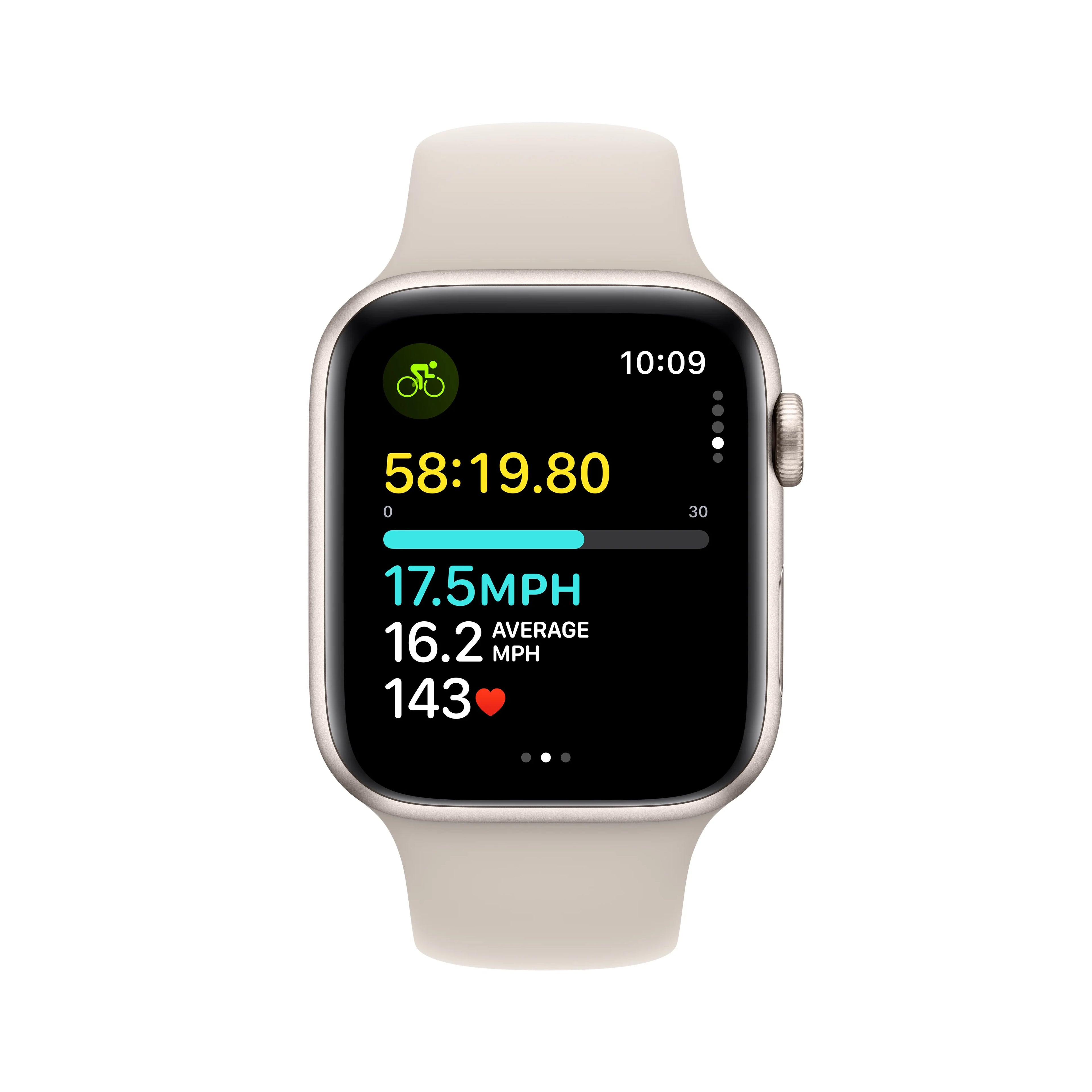 Starlight Aluminum Case Apple Watch SE GPS 44mm with Starlight Sport Band D394390