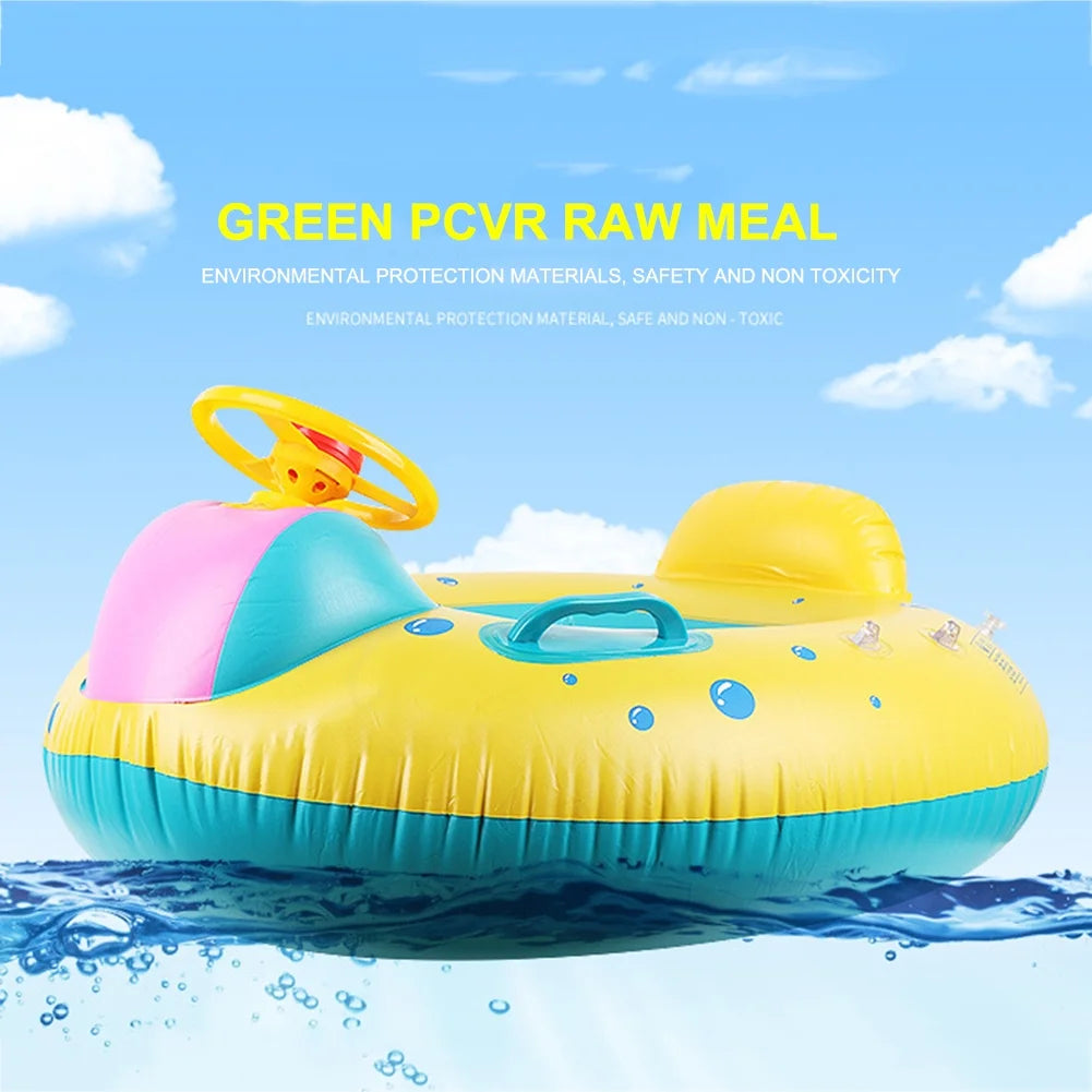 Inflatable Swimming Ring with Sunshade Water Float Toy Z61741