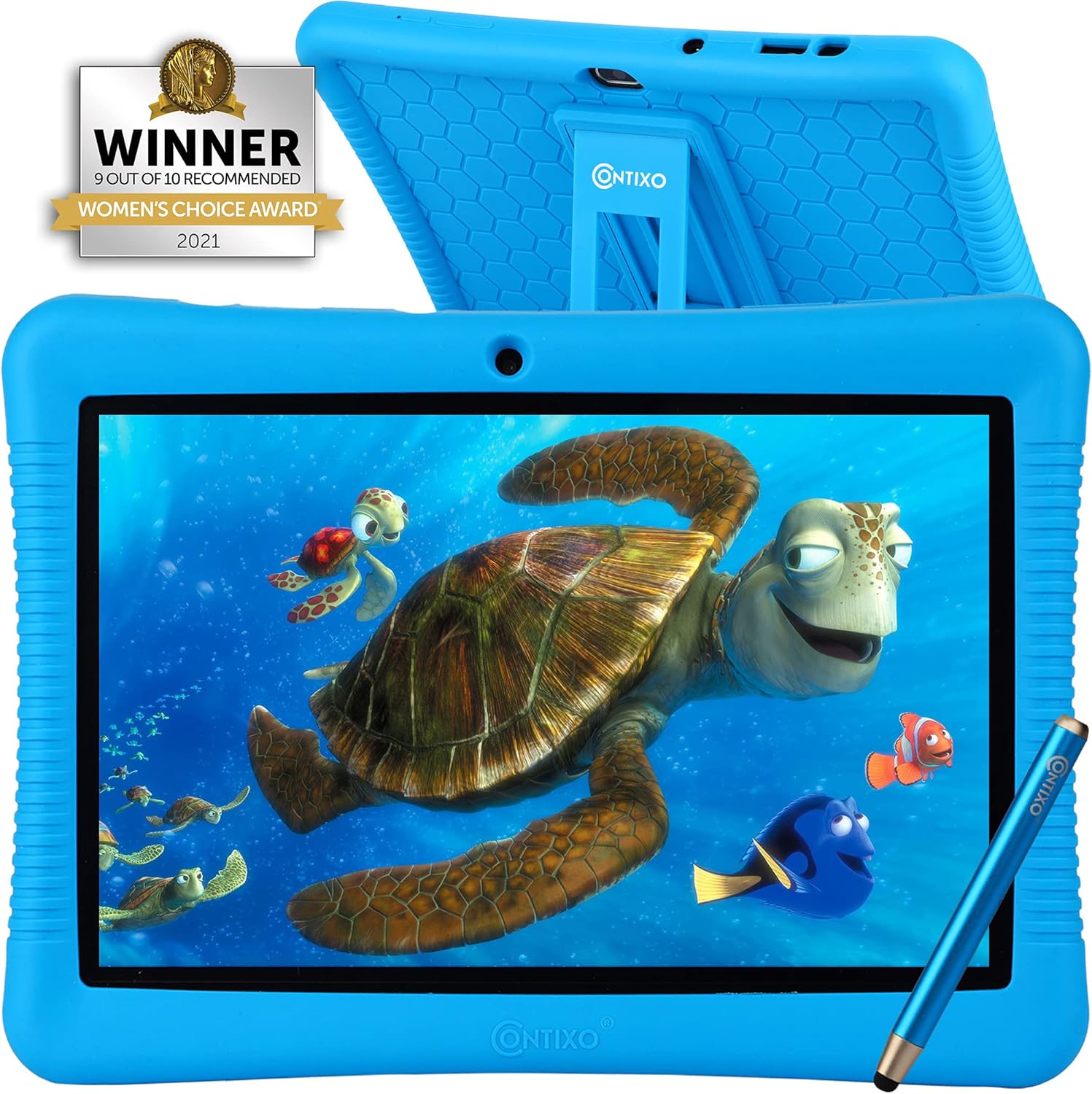 10-inch HD Kids Tablet with Camera, Parental Control, Android 10, 32GB, WiFi, Blue K8336