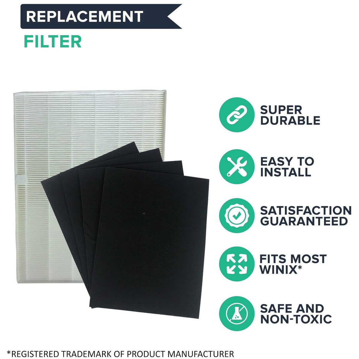 2 Winix-Compatible Replacement Filters T514