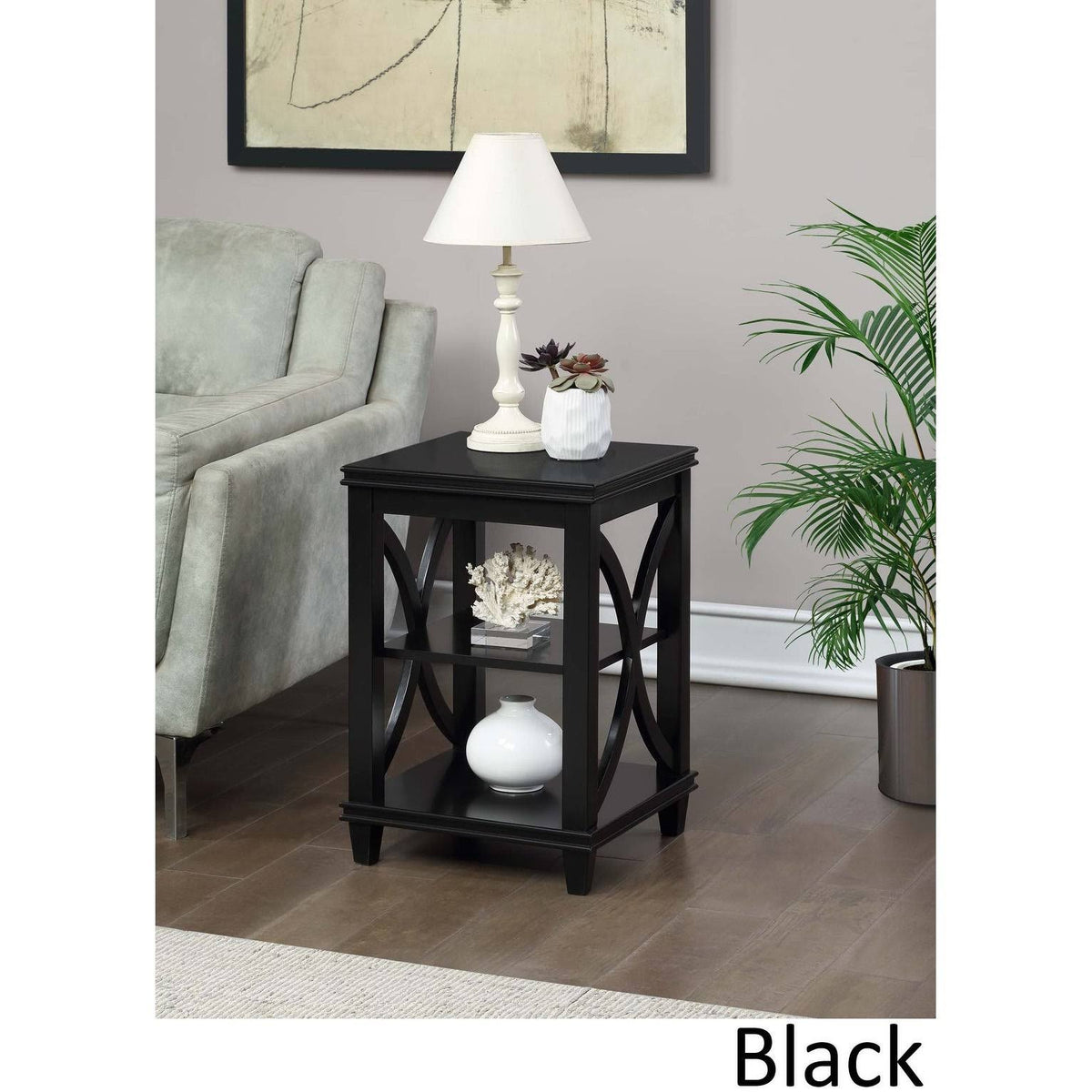 Driftwood / White End Table M451