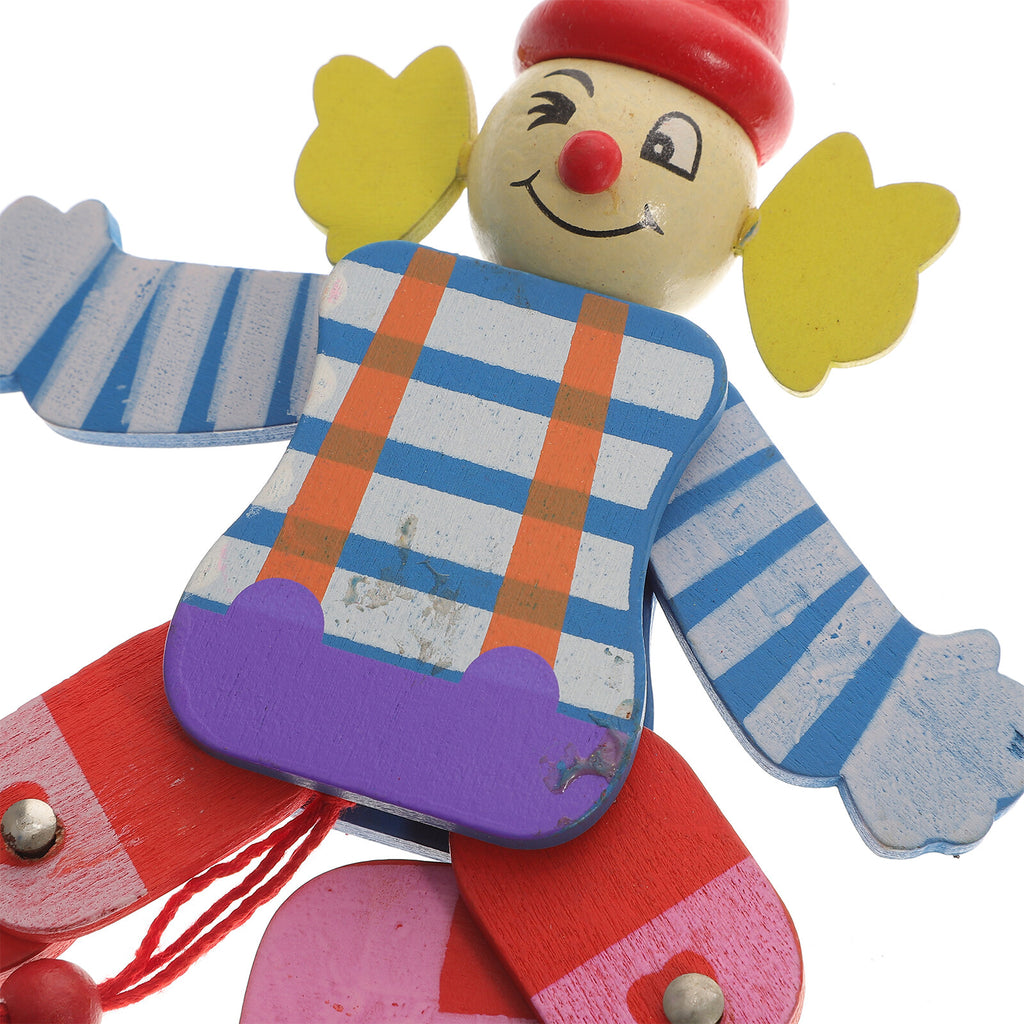 2Pcs Wood Clown Marionette Puppet Toy H320470