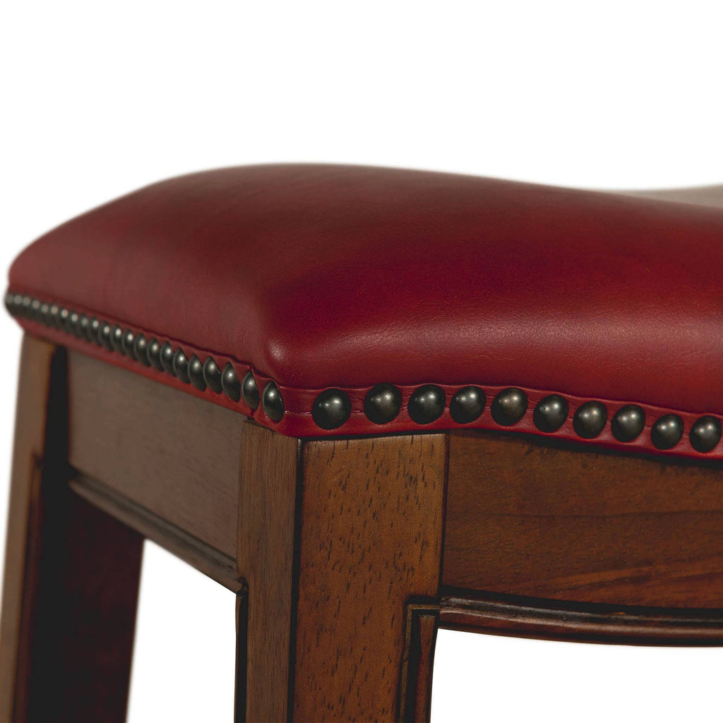 Red Backless Bar Stool Q7457