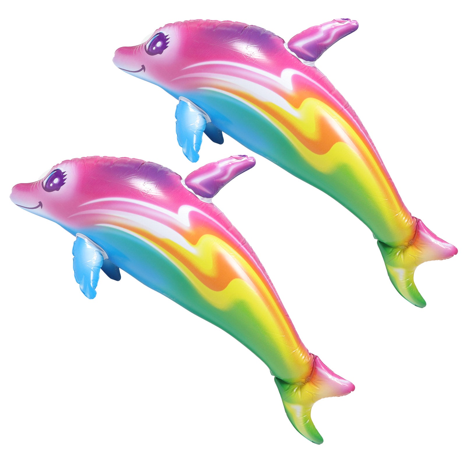 Inflatable Dolphin Toy Beach Pool Float Balloons Multicolor O772