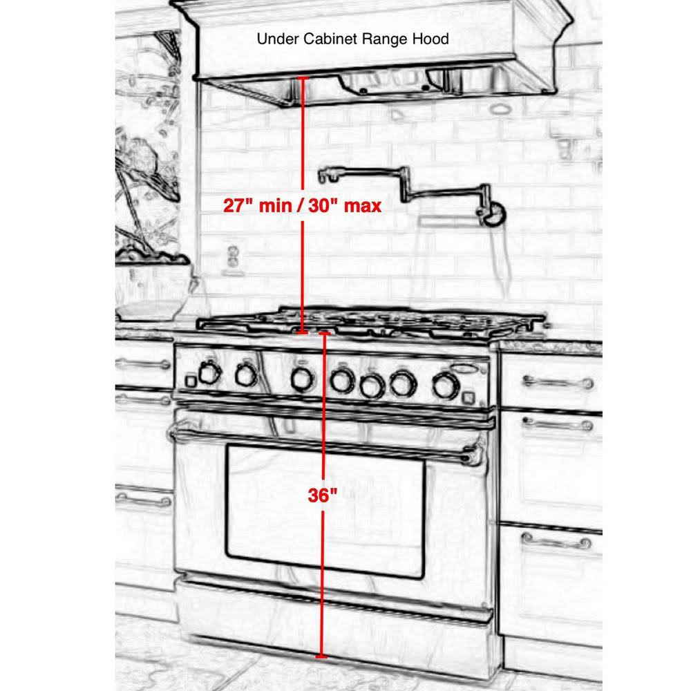 30x22 Under Cabinet Stainless Steel Range Hood U898416